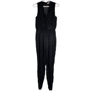 Rebecca Taylor Black Silk Sleeveless Jumpsuit size 2